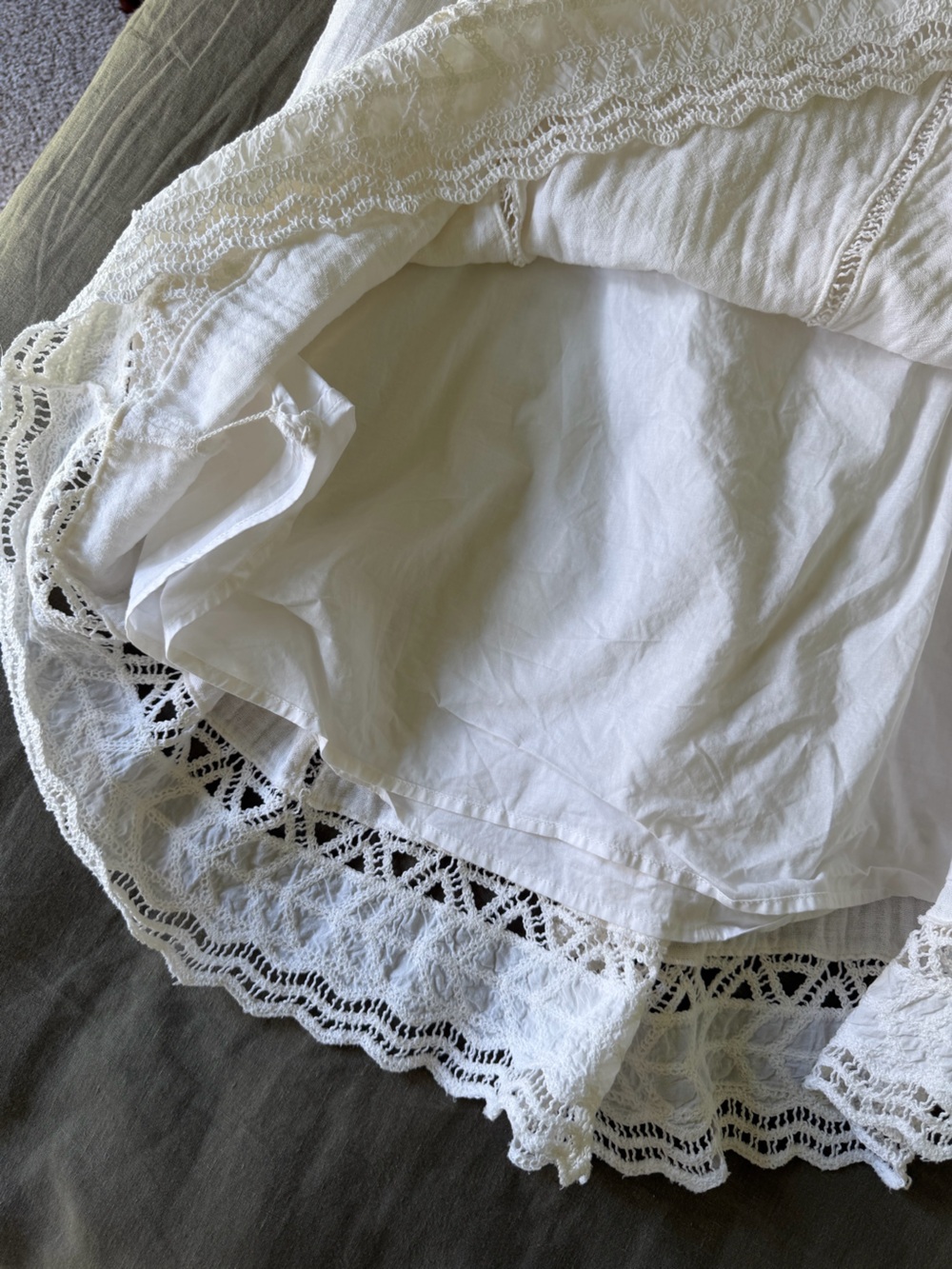 Zara cotton lace crochet top and skirt - Picture 7 of 9